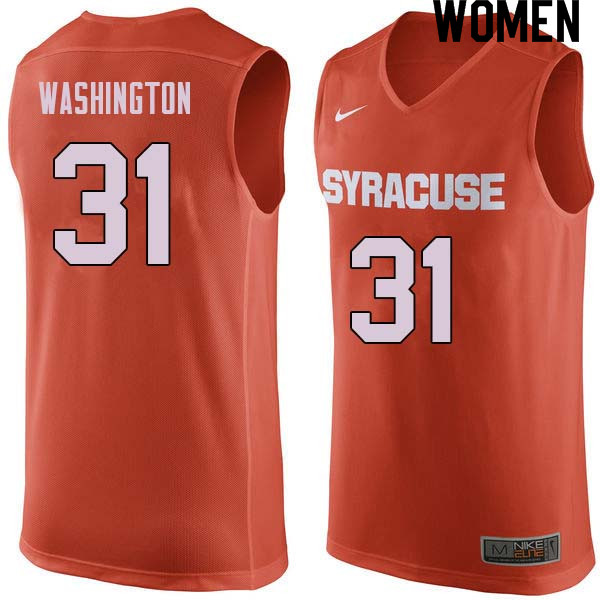 Women #31 Dwyane Washington Syracuse Orange College Basketball Jerseys Sale-Orange